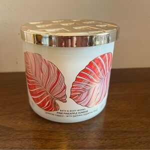 New Bath & Body Works Pink Pineapple Sunset 3-wick Candle